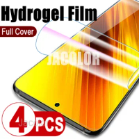 4pcs Soft Hydrogel Film For Xiaomi Poco NFC X3 GT Pro Screen Protector X 3 3GT 3Pro 3NFC X3NFC X3GT X3Pro Water Gel Protection