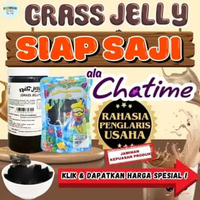 Grass Jelly Cincau Cap Panda Ala Chatime - Cincau Hitam Lembut Siap Saji 1Kg | Untuk Topping Minuman