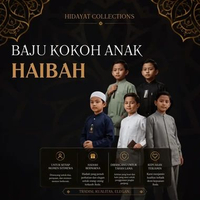 Toyobo Koko Anak Haibah Usia 8-15 Tahun Baju Muslim Putih Lengan Panjang Simple Elegant untuk Tampil