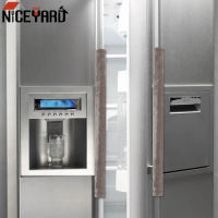 NICEYARD 2Pcs Double Side Refrigerator Door Handle Cover Microwave Oven Fridge Door Knob Flannel Protector Kitchen Decoration