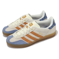 【adidas 愛迪達】德訓鞋 Gazelle Indoor 男鞋 女鞋 米白 橘藍 復古 低筒 情侶鞋 休閒鞋 愛迪達(JQ0956)