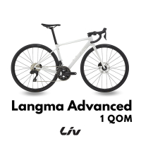 Liv ALL NEW LANGMA ADVANCED 1 QOM 女性極速公路自行車 2025年式白色風暴特仕版