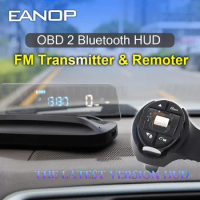 EANOP M40S Mirror MP3 HUD OBD II Head-up Speed projector for Universal OBD2 Vehicle Support Mp3 Steering Wheel Control
