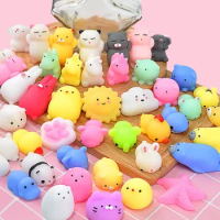 10PCS For Kids Party Gift Squishy Toy Cute Animal Antistress Ball Squeeze Mochi Rising Toys Abreact Soft Sticky Stress Relief
