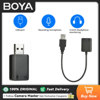 BOYA BY-EA2/EA2L USB External Sound Card Desktop Laptop USB to 3.5mm Headset Microphone Audio Box Adapter Accessories