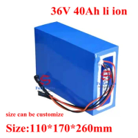 36v 40Ah lithium ion battery 18650 BMS 10S li ion for 1500W 2000w E-Bike scooter bicycle Tricycle inverter AVG + 5A charger