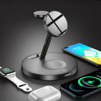 Magnetic Wireless Charger Stand 3 in 1 15W Fast Charging Station For iPhone 13 12 Pro Max For Apple Watch 7 6 5 4 Charging Dock