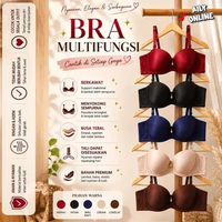 Aily V30 Push Up Bra Wanita Bra Busa Tebal Berkawat half cup 34B Merah