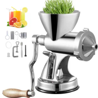 VEVOR Manual Wheatgrass Juicer with Suction Cup Base &amp; Desktop Clamp Wheat Grass Grinder Long Screw Shaft Wheatgrass Juicer