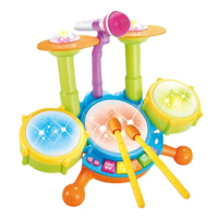Kids Drum Set Musical Instrument Toys Drum Set for Toddlers 1-3 Educational Musical Toys Working Microphone for Babies