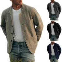 2024 Men's Blazer Jacket Solid Jackets Coat Men Casual Slim Fit Suit Designer Jackets for Men Fashion Streetwear Outerwear Coats