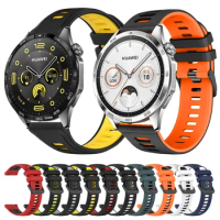 20mm 22mm Two-Tone Silicone Strap For HUAWEI WATCH GT 4 46mm Band GT3 2 Pro 42mm HONOR Magic Watch 4 GS 3 Pro Wristband Bracelet