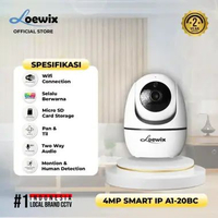 LOEWIX CCTV Babycam Kamera Pengawas Keamanan Wireless Wifi Smart IP Camera 3MP Mini Full Color - A1-