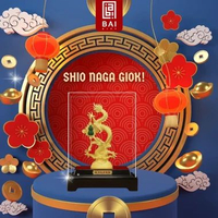 BAI GIFT PATUNG NAGA GIOK HOKI PAJANGAN PATUNG SHIO NAGA DENGAN BATU GIOK PEMBAWA KEBERUNTUNGAN M 15
