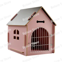 Wooden Cat House Dog House Pet Leash Window Dog Kennel Outdoor Cabin Indoor and Outdoor High Quality