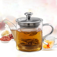 紅茶泡茶壺 耐熱玻璃茶壺沖茶器和玻璃304不銹鋼過濾小茶壺泡花茶