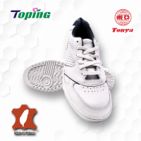 【Toping】Toping 專業安全鞋｜皮革製鋼頭運動安全鞋 P216白 輕量鋼頭鞋
