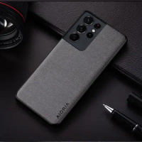 Case For Samsung Galaxy S21 Ultra S21 FE S21 Plus Premium Textile Leather Phone Cover for Samsung Galaxy S21 Ultra FE Plus case