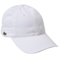 LACOSTE 側邊品牌鱷魚LOGO刺繡圖騰棒球帽(白)