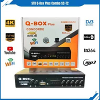 Q-BOX Set Top Box Digital Combo DVB S2 + T2 Super HD Support Wifi Antena Digital dan Parabola STB Q-