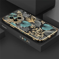 Flower Luxury Plating Phone Case For VIVO X90 X60 X70 X80 Pro Z1X Z3i Z5X S1 S7 S12 S15 S16E Silicone Soft Cover Funda