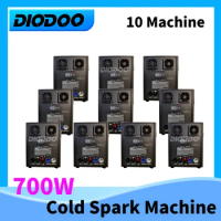 0TAX 1-10PCS Ti Power 700w Cold Spark Machine With flightcase 750W DMX Remote Cold Firework Machine Fountain Stage Spark Machine
