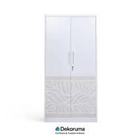 Dekoruma ANSEL Lemari Pakaian Besi 2 Pintu / Lemari Pakaian 2 Pintu / Lemari Baju Besi 2 Pintu - Cok