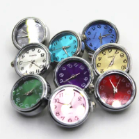 Mix Random Color 6pcs/lot Watch Snaps Buttons Charms DIY Snaps Bracelets Ginger Snap Jewelry Watch Face Click Snap Buttons