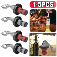 1/5Pcs Wine Stopper Sealing Champagne Beers Cap Beers Cork Plug Wine Saver Caps Vacuum Fresh-keeping Wine Bottle Plug Barware