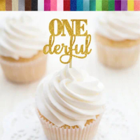 Personalised Onederful Cupcake Toppers, Design Mr Onederful Birthday Party Decorations, Miss One derful Birthday Party Decor