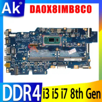 DA0X8IMB8C0 For HP Probook 430 G6 HSN-Q14C Notebook Mainboard i3 i5 i7 8th Gen CPU DDR4 Laptop Motherboard