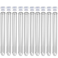 50pcs 16x150mm Test Tube With Caps 20ml 6-Inch 5 Colors Of Cap To Choose , Clear Like Glass, All Size in Store