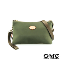 【OMC】時尚風範三層式法棍側背斜背包82859-綠色