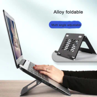 Metal Laptop Stand Adjustable Notebook Stand Compatible with 10-12.9Inch Laptop Portable Laptop Holder 19inch Table Cool Holder