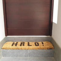 Keset depan pintu 100x30cm custom nama tebal