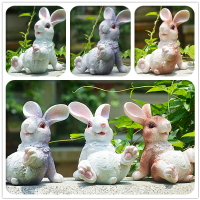 花園裝飾庭院動物擺件兔子戶外陽臺創意多肉盆栽裝飾品可愛