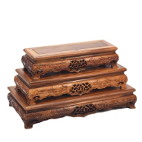 Classical Solid Wood Rosewood Base Pot Stand Flower Vase Porcelain Antique Pot Exhibition Flower Buddha Statue Display Stand