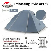 TENDA PROFESSIONAL 2 NATUREHIKE NH18Z022-P (ANTI UV EMBOSSED) STORM BLUE