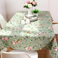田園時尚玫瑰 棉麻布桌布餐桌布 茶几布