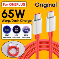 For Oneplus Original 6A 65W Warp USB Type C Charge Cable Dash Fast Cord For One Plus 7t 8 T 9 10 11 pro 9 R RT Nord N10 Charger