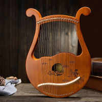 ?萊雅琴小豎琴 24弦里拉琴箜篌初學者lyre16音便攜小眾樂器簡單易學買它 買它