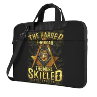 Laptop Sleeve Bag Freemason Harder Road Portable Notebook Pouch Compass Masonic For Macbook Air Acer 13 14 15 Print Computer Bag