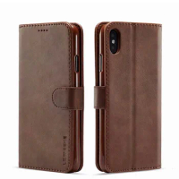For iPhone XR Case Leather Vintage Phone Case On iPhone Xs Max Case Flip 360 Magnetic Wallet Cover For i Phone Xs Max Apple Case