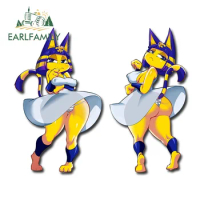 EARLFAMILY 13cm for Anubis Ankha Sexy Car Stickers Scratch-Proof Funny Decals Car Styling Motorcycle Creative Vinyl Decoration