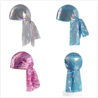 Durag Kids Pirate Hat Bandana Pre-Tied Long Tail Children's Caps Hip Hop Baby Turban Hijab Boy Girls