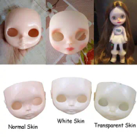 Doll Faceplate For 1/6 Blythe Doll Factory Blythe Doll Faceplate with Backplate no Makeup Face and Screw Kid Dolls Accessories