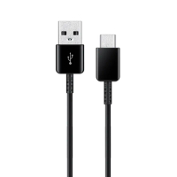 【Samsung 三星】三星製造 A/M系列 黑色短版 Type C 充電線-80cm(袋裝)