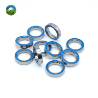 Miniatur Bearing, MR106RS, Berkotak-kotak, ABEC-7, 10PCS, 6X10X3 mm, Dimeterai Biru, Sesuai untuk Bo
