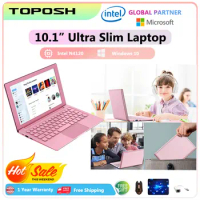 Protable 10.1" Utra Slim Laptops Windows 10 Notebook Computer PC Mini Student Office Learning Netbook Intel N4120 8GB 1TB SSD