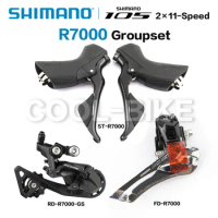SHIMANO 105 R7000 2x11 Speed Groupset Kit R7000 Derailleurs Road Bicycle ST+FD+RD Dual-Control Lever Front Rear Derailleur SS GS